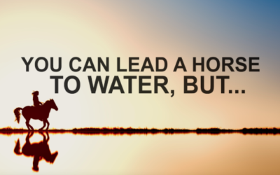 You can lead a horse to water…  but you can’t make them drink